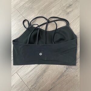 Lululemon like a cloud black bra long length size 8,